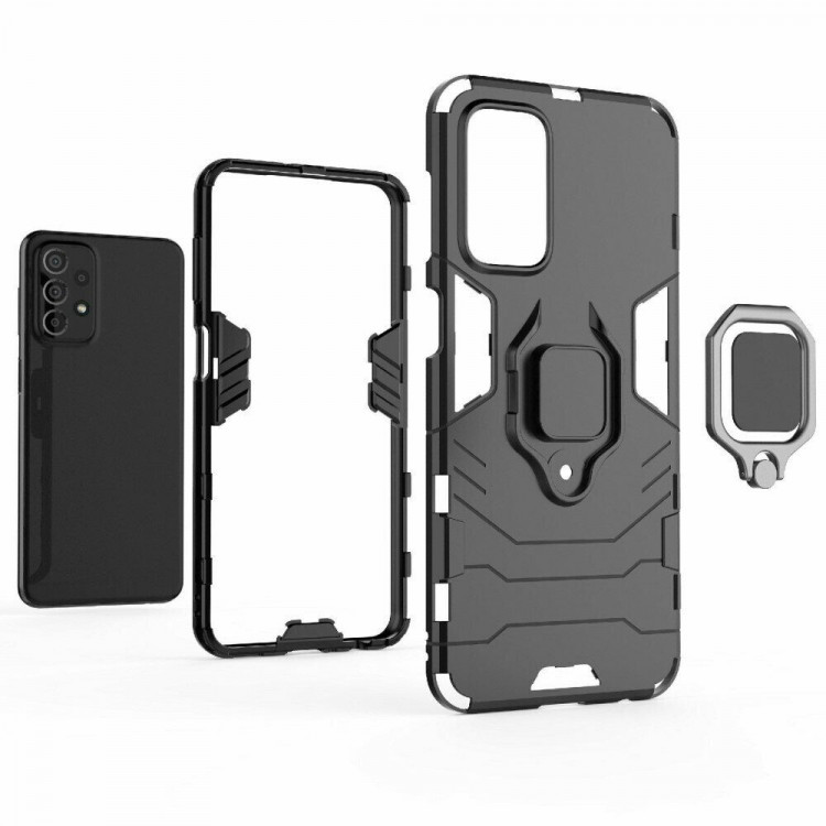 Чехол Armor Ring Holder для Samsung Galaxy A23 4G (черный)
