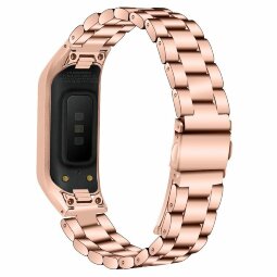 Стальной браслет для Samsung Galaxy Fit E SM-R375 (розовое золото)