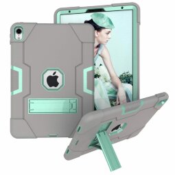Гибридный TPU чехол для Apple iPad Pro 11 (2018) / iPad Air 4 / iPad Air (2020) (серый + зеленый)