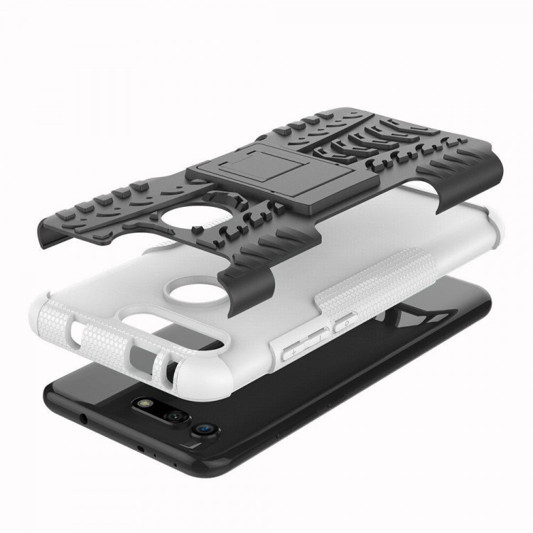 Чехол Hybrid Armor для Huawei Honor View 20 (черный + белый)