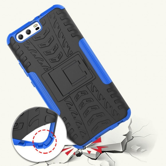 Чехол Hybrid Armor для Huawei P10 (черный + голубой) Чехол Hybrid Armor для Huawei P10 (черный + голубой)
