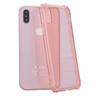 Силиконовый чехол с усиленными бортиками для iPhone X / ХS (розовый) Силиконовый чехол с усиленными бортиками для iPhone X / ХS (розовый)