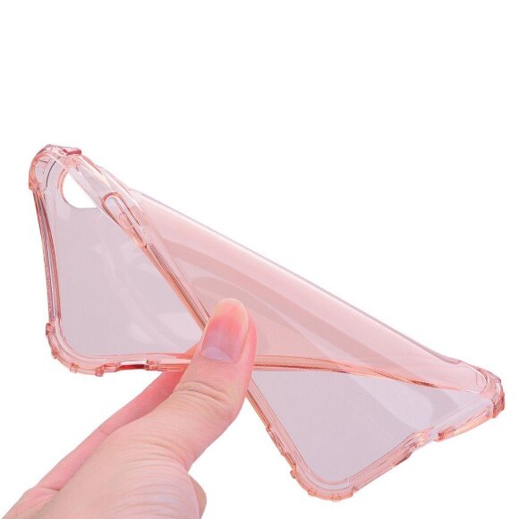 Силиконовый чехол с усиленными бортиками для iPhone X / ХS (розовый) Силиконовый чехол с усиленными бортиками для iPhone X / ХS (розовый)