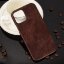 Кожаная накладка-чехол для iPhone 12 Pro / iPhone 12 (коричневый)