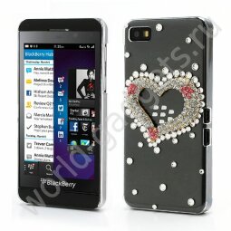Чехол Bling Loving Heart для Blackberry Z10
