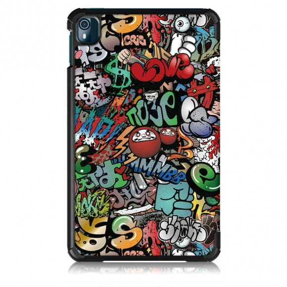 Чехол Smart Case для Nokia T10 (Graffiti)