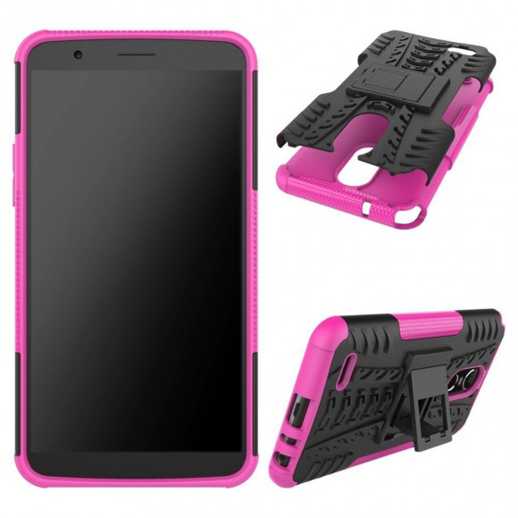 Чехол Hybrid Armor для LG Stylus 3 M400DY (черный + розовый) Чехол Hybrid Armor для LG Stylus 3 M400DY (черный + розовый)