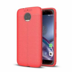 Чехол-накладка Litchi Grain для Motorola Moto G5S Plus (красный)