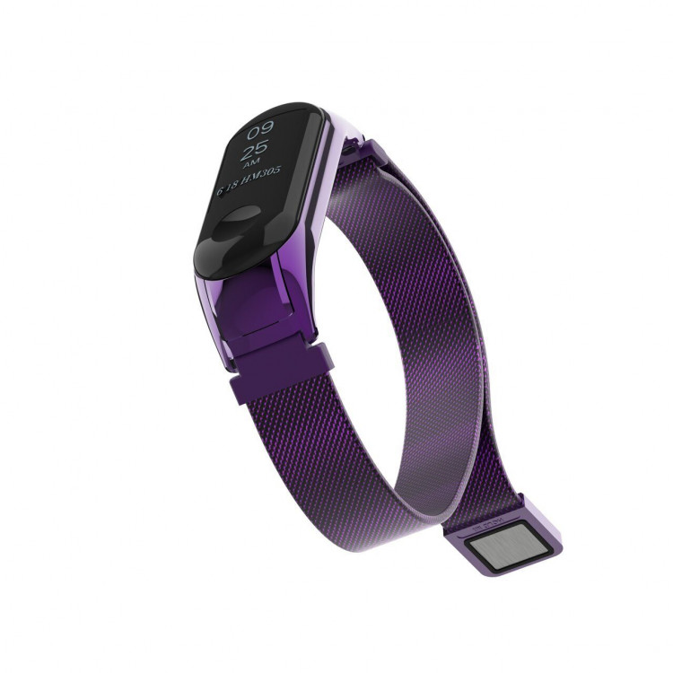 Сетчатый браслет для Xiaomi Mi Band 3 (фиолетовый)
