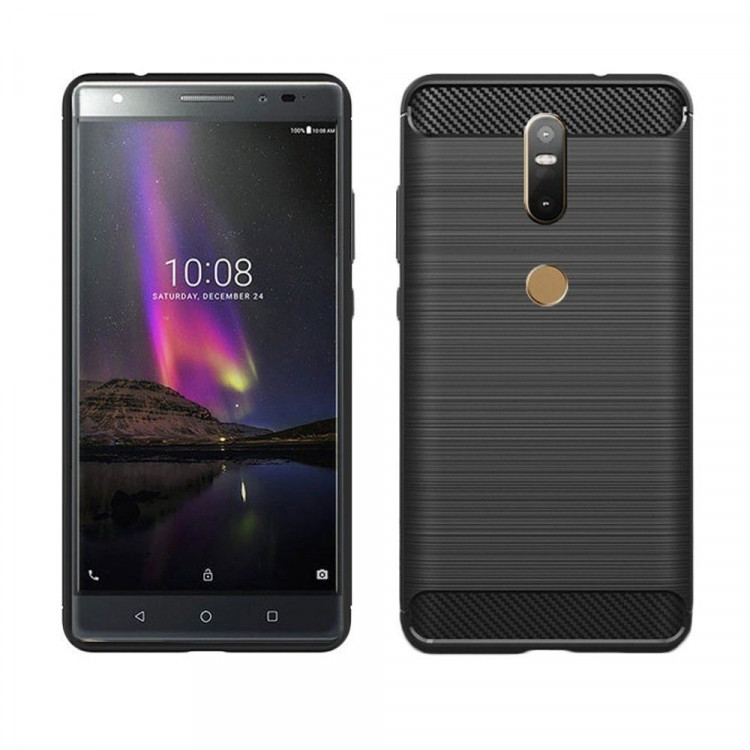 Чехол-накладка Carbon Fibre для Lenovo Phab 2 Plus (черный)