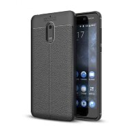 Чехол-накладка Litchi Grain для Nokia 6 (черный)