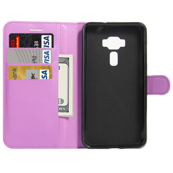 Чехол с визитницей для ASUS ZenFone 3 Deluxe ZS550KL (фиолетовый)