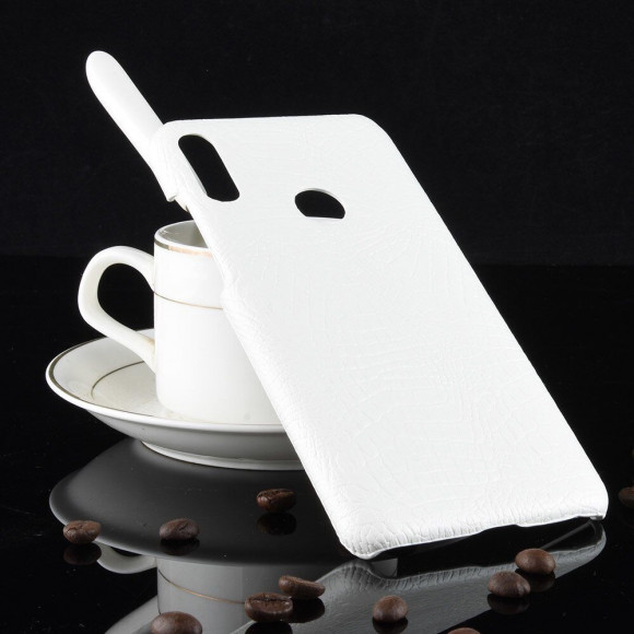 Чехол Crocodile Texture для Asus Zenfone Max Pro (M2) ZB631KL (белый)