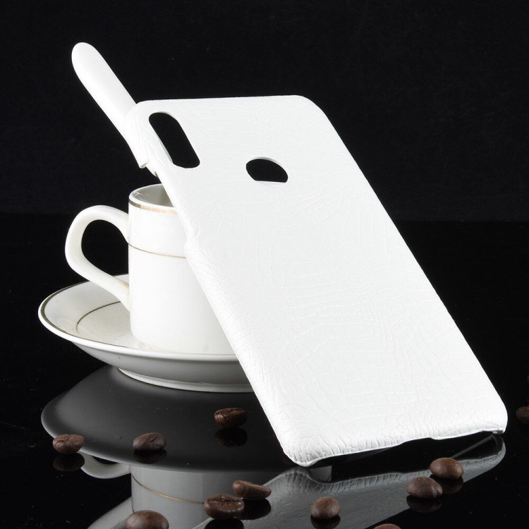 Чехол Crocodile Texture для Asus Zenfone Max Pro (M2) ZB631KL (белый)