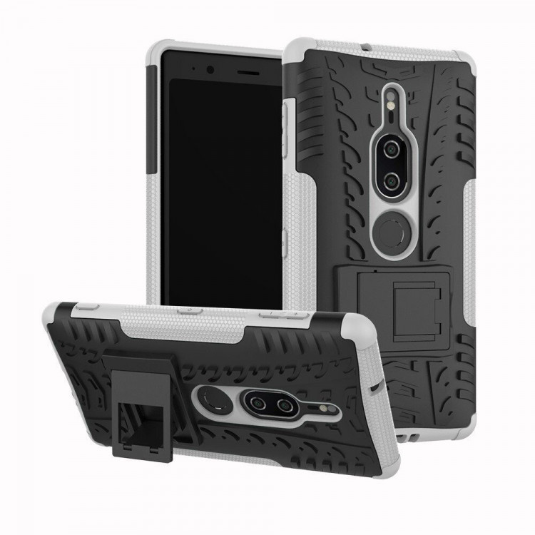 Чехол Hybrid Armor для Sony Xperia XZ2 Premium (черный + белый)