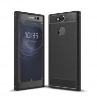 Чехол-накладка Carbon Fibre для Sony Xperia XA2 (черный) Чехол-накладка Carbon Fibre для Sony Xperia XA2 (черный)