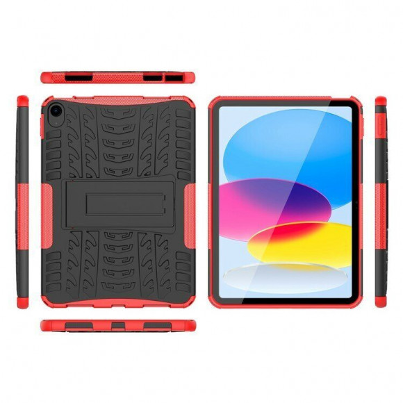 Чехол Hybrid Armor для iPad 10 2022 - 10,9 дюйма (черный + красный) Чехол Hybrid Armor для iPad 10 2022 - 10,9 дюйма (черный + красный)