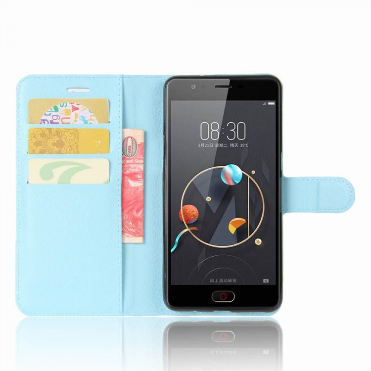Чехол с визитницей для ZTE Nubia N2 (голубой)
