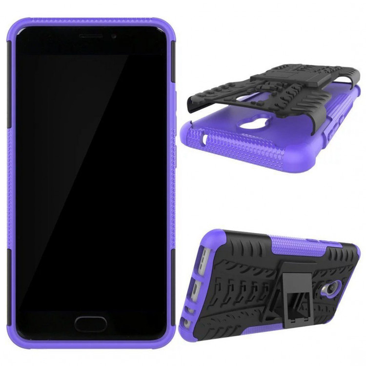 Чехол Hybrid Armor для Meizu M5 Note (черный + фиолетовый)