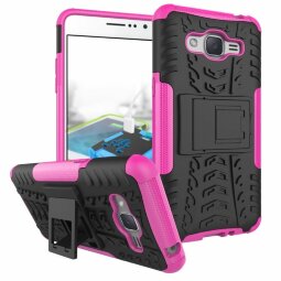 Чехол Hybrid Armor для Samsung Galaxy J2 Prime SM-G532F (черный + розовый)