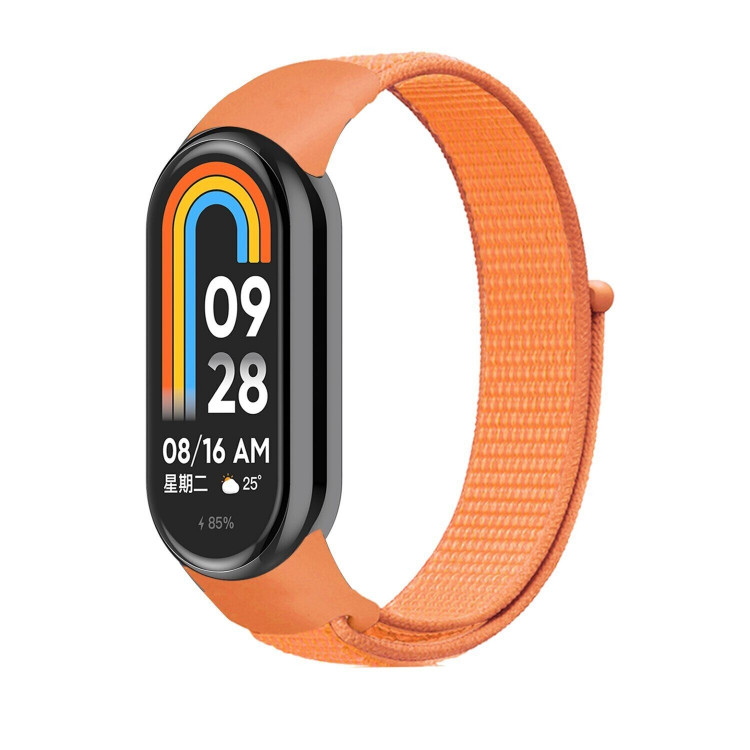 Нейлоновый ремешок для Xiaomi Mi Smart Band 8, Xiaomi Mi Band 8 (оранжевый)