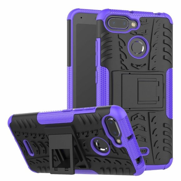 Чехол Hybrid Armor для Xiaomi Redmi 6 (черный + фиолетовый)