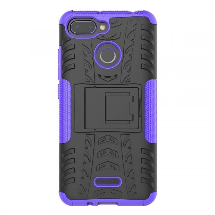 Чехол Hybrid Armor для Xiaomi Redmi 6 (черный + фиолетовый)
