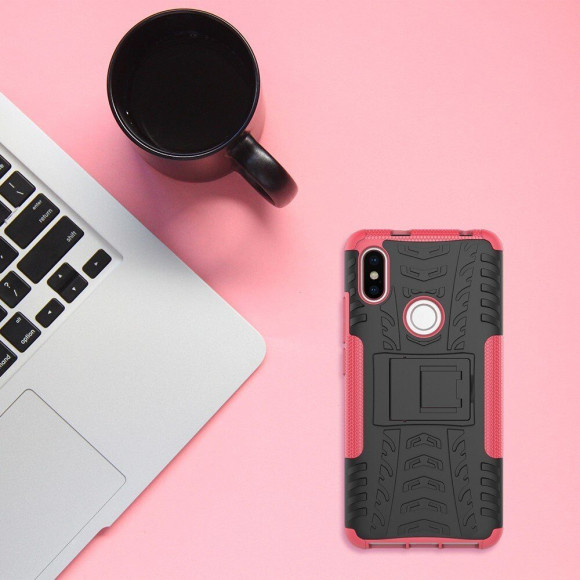 Чехол Hybrid Armor для Xiaomi Redmi S2 (черный + розовый) Чехол Hybrid Armor для Xiaomi Redmi S2 (черный + розовый)