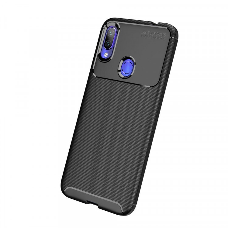 Чехол-накладка Resistant Carbon для Xiaomi Redmi Note 7 / Note 7 Pro (черный)