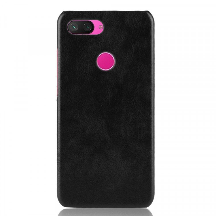 Чехол Litchi Texture для Xiaomi Mi 8 Lite (черный)