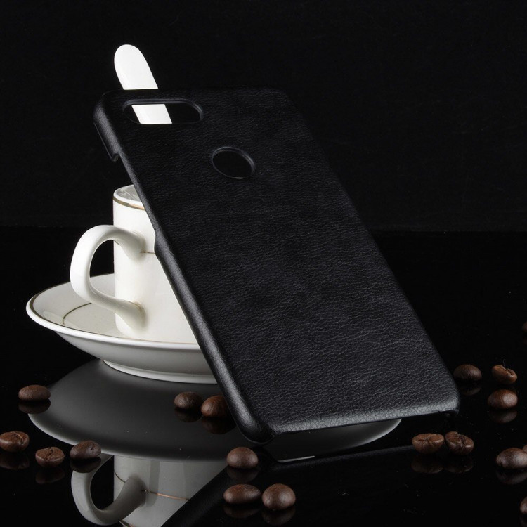 Чехол Litchi Texture для Xiaomi Mi 8 Lite (черный)