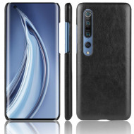 Кожаная накладка-чехол для Xiaomi Mi 10 / Mi 10 Pro (черный) Кожаная накладка-чехол для Xiaomi Mi 10 / Mi 10 Pro (черный)