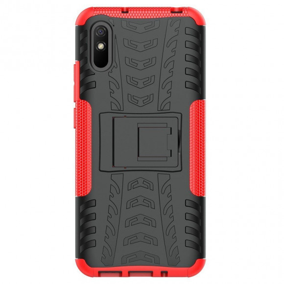 Чехол Hybrid Armor для Xiaomi Redmi 9A (черный + красный) Чехол Hybrid Armor для Xiaomi Redmi 9A (черный + красный)
