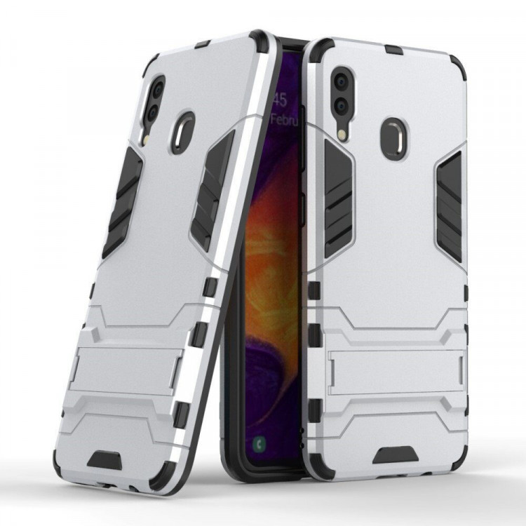Чехол Duty Armor для Samsung Galaxy A30 / Galaxy A20 (серебряный)