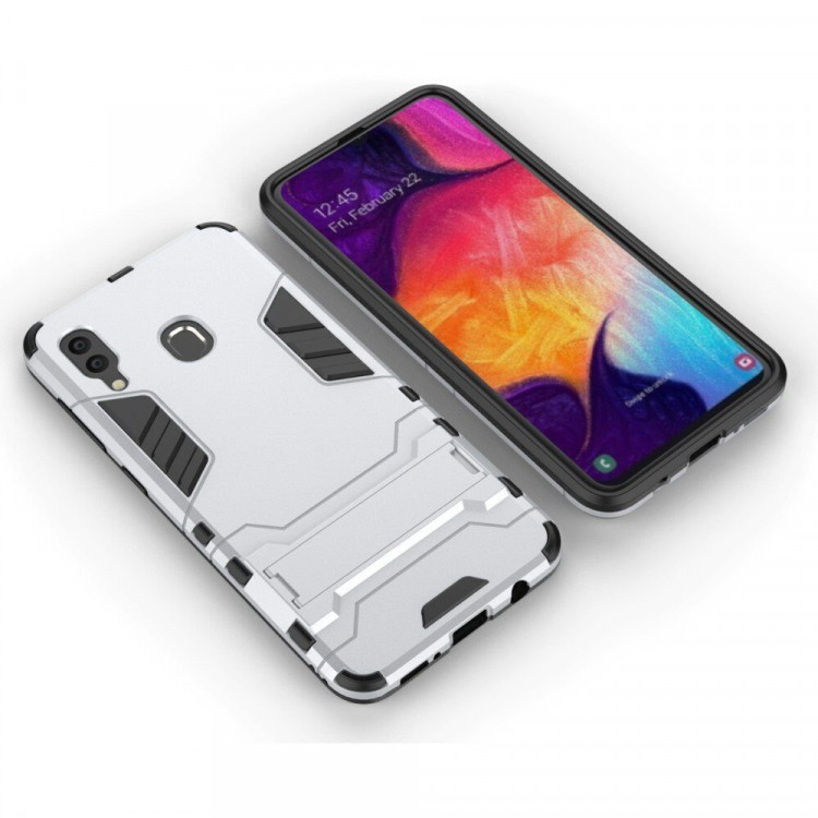 Чехол Duty Armor для Samsung Galaxy A30 / Galaxy A20 (серебряный)