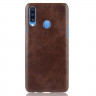 Кожаная накладка-чехол для Samsung Galaxy A20s (коричневый)