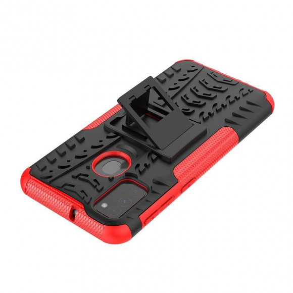 Чехол Hybrid Armor для Samsung Galaxy M30s / Galaxy M21 (черный + красный)