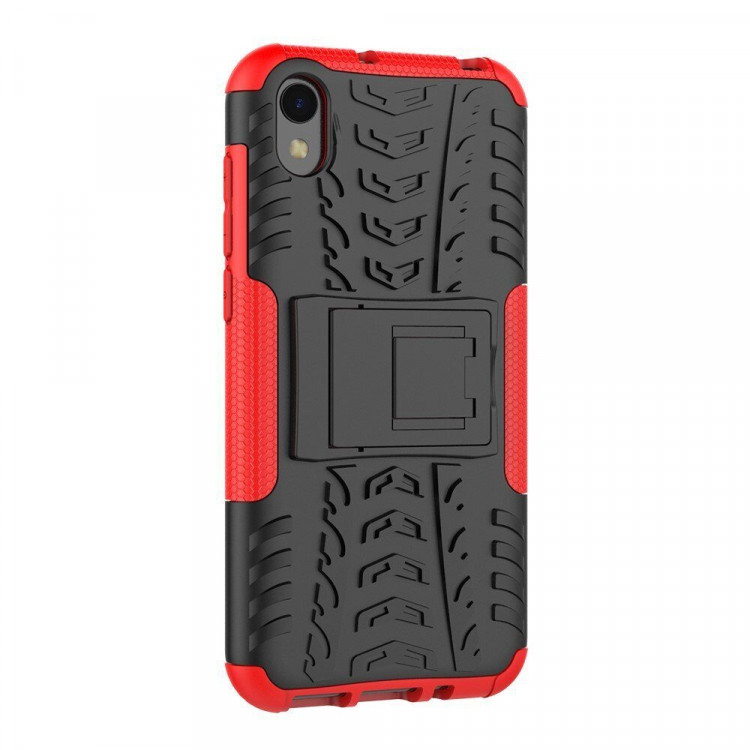 Чехол Hybrid Armor для Huawei Y5 (2019) / Honor 8S (черный + красный)