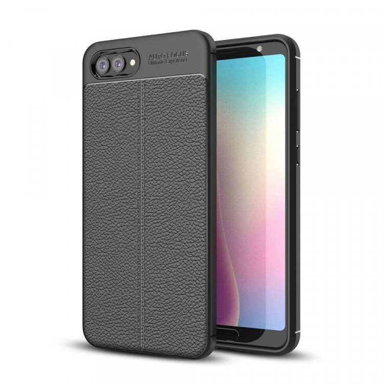 Чехол-накладка Litchi Grain для Huawei Nova 2s (черный)