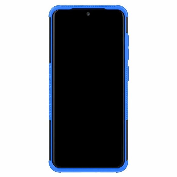 Чехол Hybrid Armor для Samsung Galaxy S20 (черный + голубой)