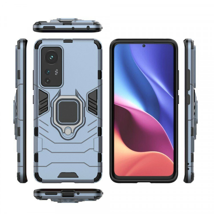 Чехол Armor Ring Holder для Xiaomi 12 / Xiaomi 12X / Xiaomi 12S (темно-синий)
