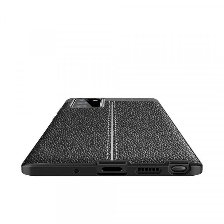 Чехол-накладка Litchi Grain для Samsung Galaxy Note 20 (черный)