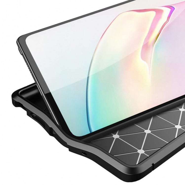 Чехол-накладка Litchi Grain для Samsung Galaxy Note 20 (черный)