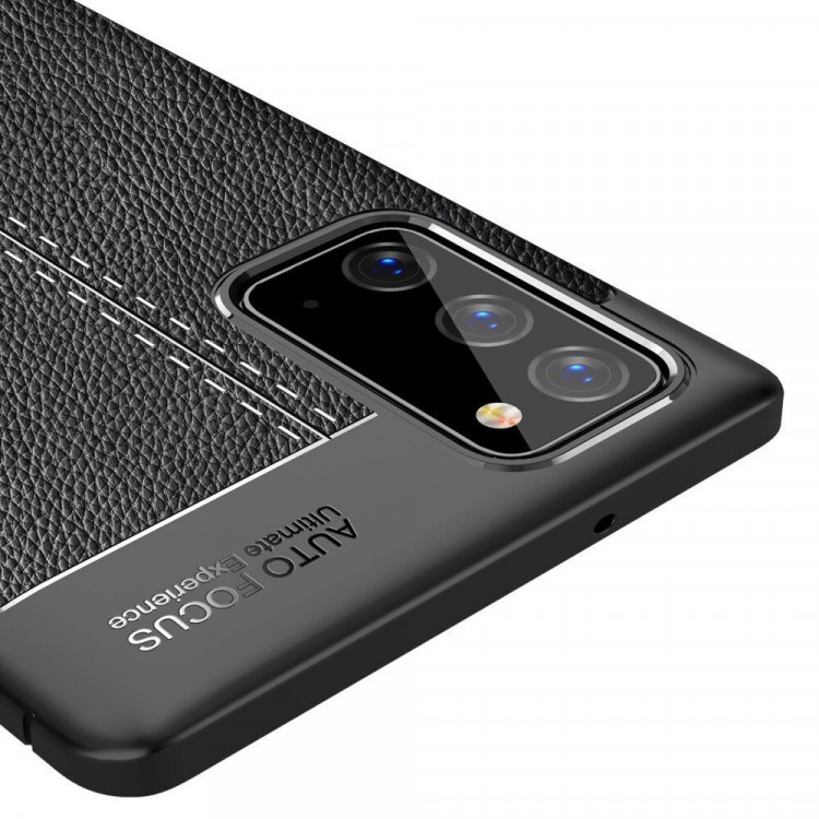 Чехол-накладка Litchi Grain для Samsung Galaxy Note 20 (черный)