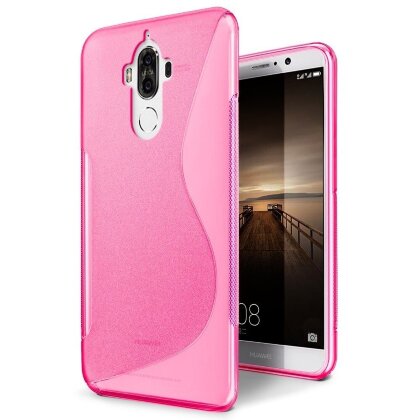Нескользящий чехол для Huawei Mate 9 (малиновый)