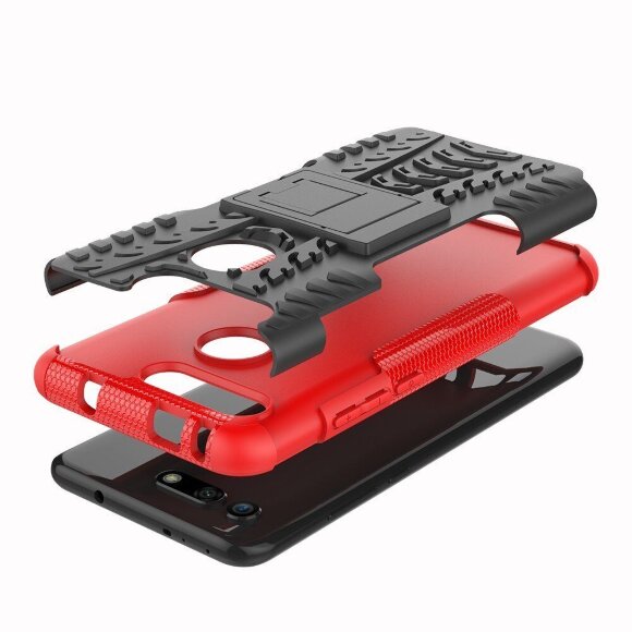 Чехол Hybrid Armor для Huawei Honor View 20 (черный + красный) Чехол Hybrid Armor для Huawei Honor View 20 (черный + красный)