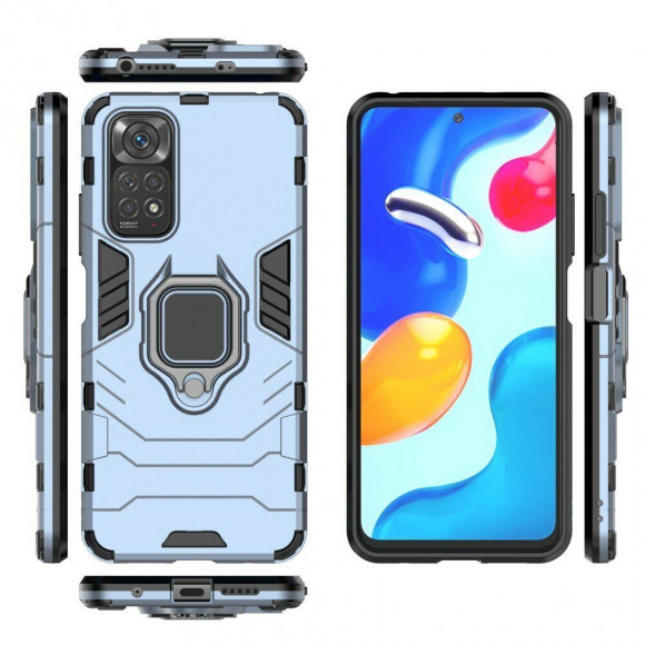 Чехол Armor Ring Holder для Xiaomi Redmi Note 11 / Redmi Note 11S (темно-синий) Чехол Armor Ring Holder для Xiaomi Redmi Note 11 / Redmi Note 11S (темно-синий)