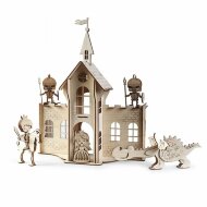 Конструктор 3D деревянный подвижный Lemmo Сказочный замок