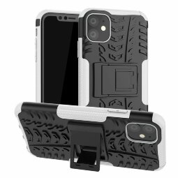 Чехол Hybrid Armor для iPhone 11 (черный + белый)