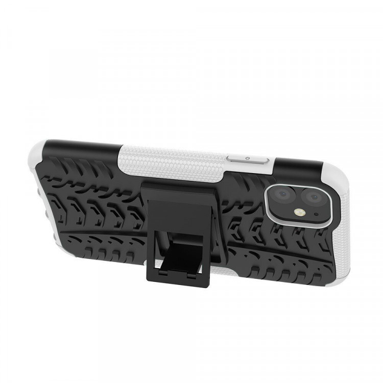 Чехол Hybrid Armor для iPhone 11 (черный + белый)